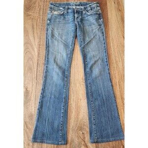 Miss Me Y2K Jeans Womens 26 Blue Medium Wash Bootcut Embroidered Denim